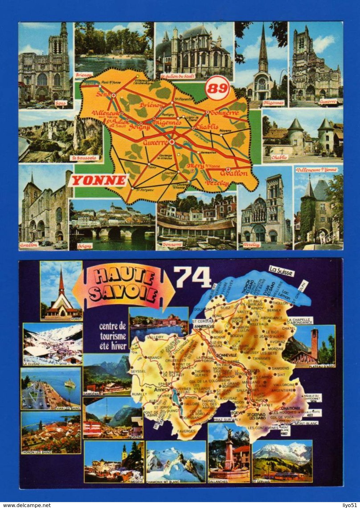 Lot De 52 Cartes Postales Fantaisies : Thème Départements Cartes Et Régions . Toutes Scannées .quelques Rousseurs - 5 - 99 Karten