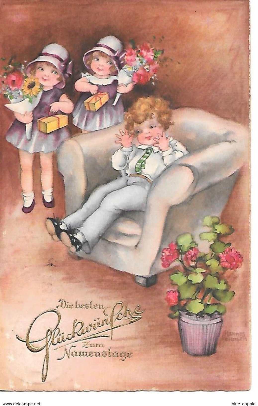 Illustrator - Hannes Petersen - Girls With Presents, Mädchen Mit Geschenken, Les Filles Avec Des Cadeaux - Petersen, Hannes