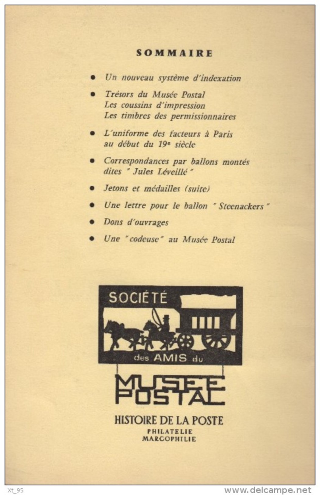 Bulletin De La Societe Des Amis Du Musee Postal - N°39 - Voir Sommaire - Autres & Non Classés