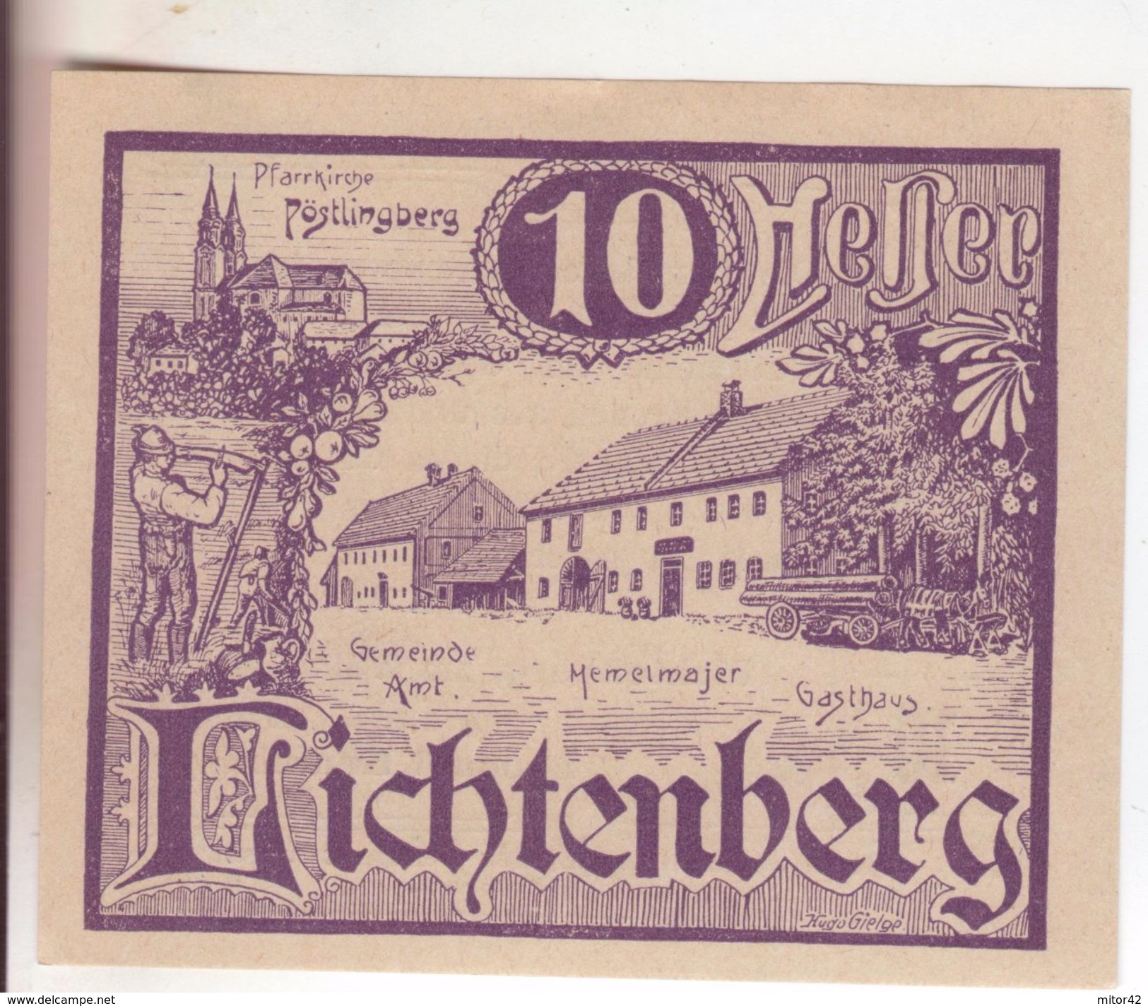 105-Banconote-Carta Moneta Di Emergenza-NOTGELD-Austria-Osterraich-Emergency Money-10 Heller-1920 - Austria