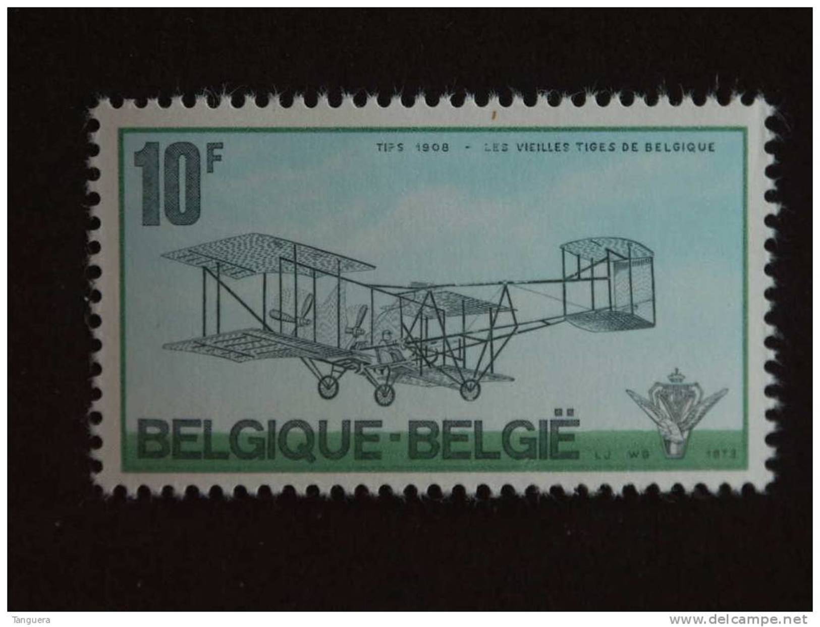 België Belgique Belgium 1973 Tweedekker "Tips" 1908 Bipla COB 1676 Yv 1668 MNH *** - Neufs