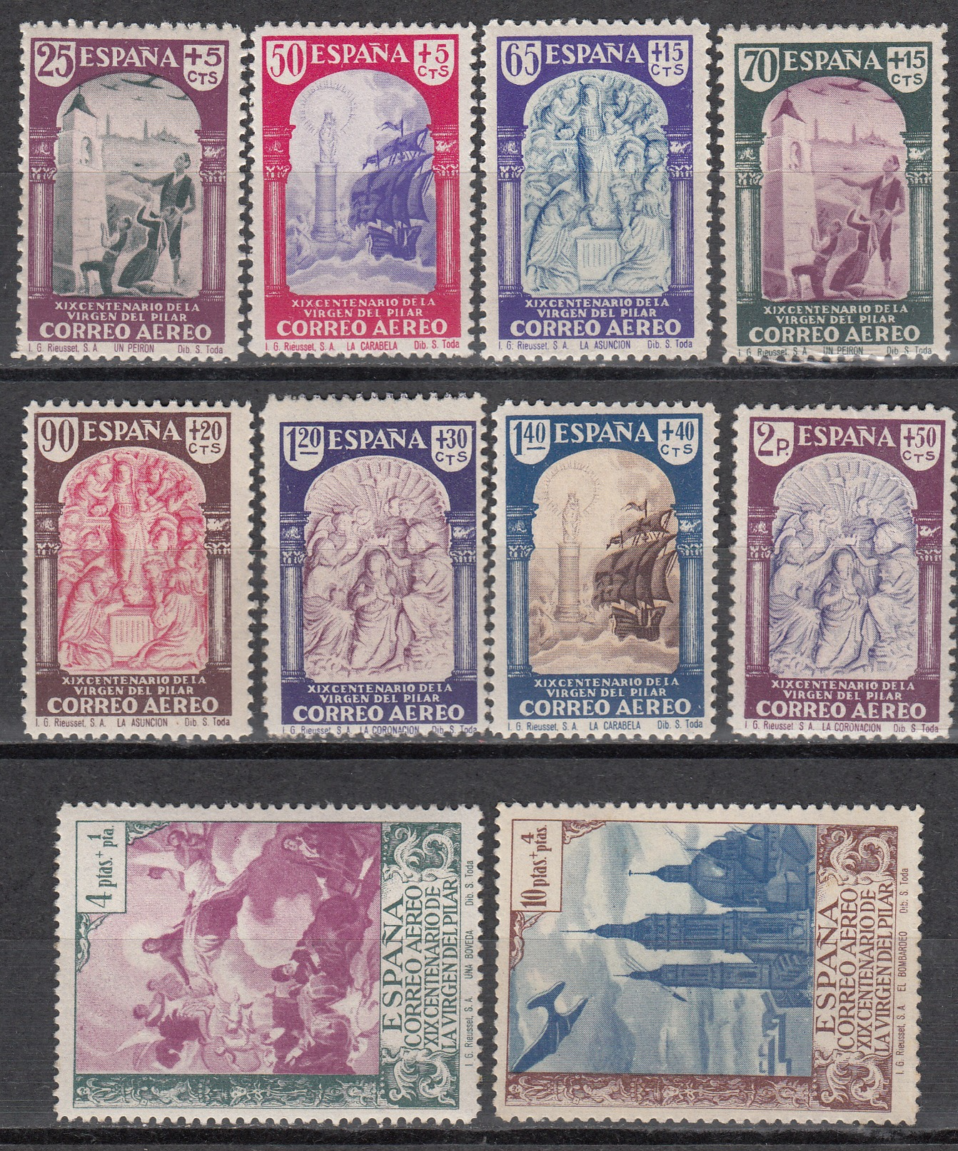 1940 EDIFIL Nº  904 / 913    ** / * - Unused Stamps