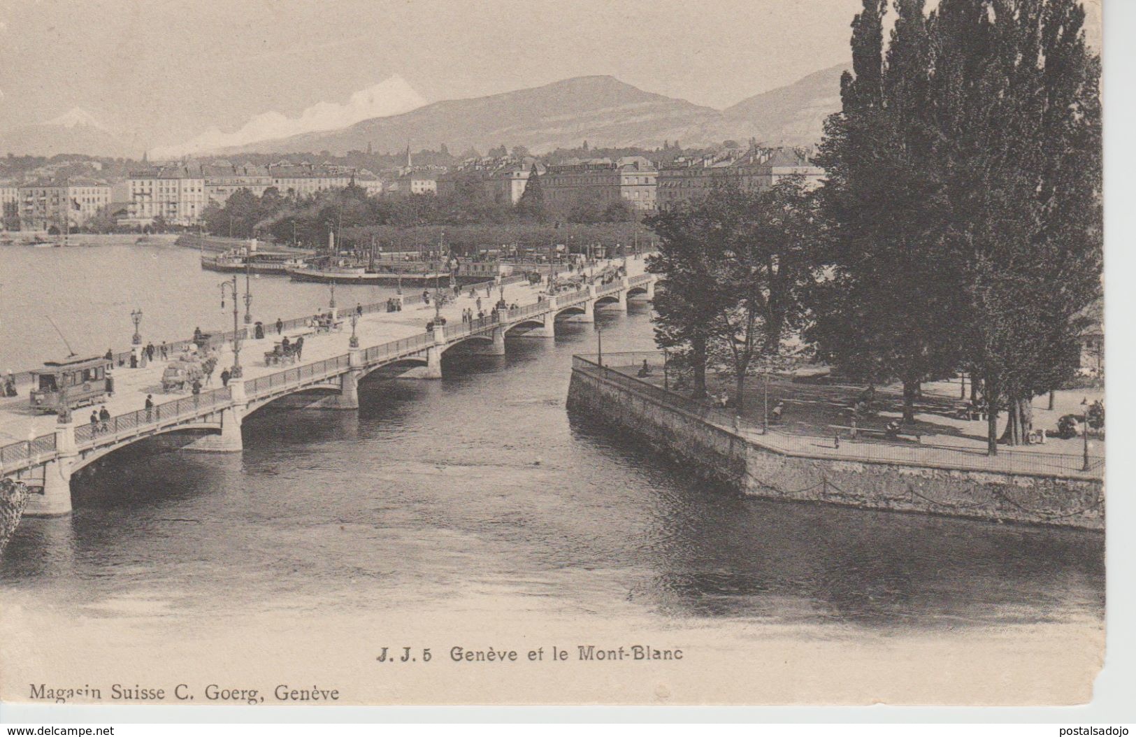 (CH353) GENEVE. ET LE MONT BLANC ... UNUSED - Genève