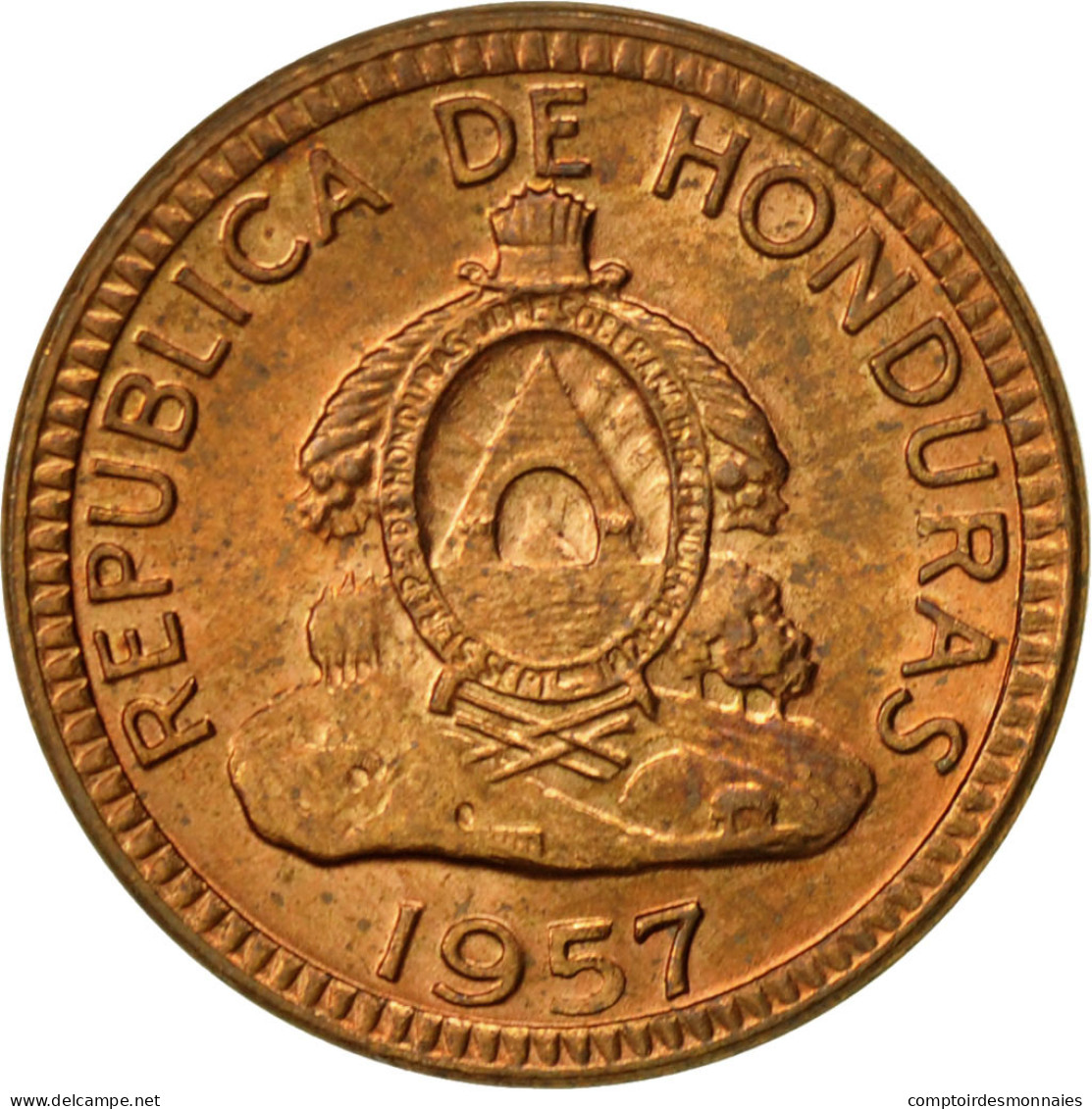 Monnaie, Honduras, Centavo, 1957, TTB+, Bronze, KM:77.2 - Honduras