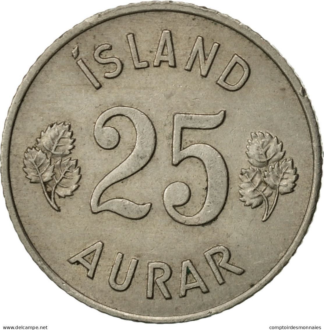 Monnaie, Iceland, 25 Aurar, 1963, TTB+, Copper-nickel, KM:11 - Island