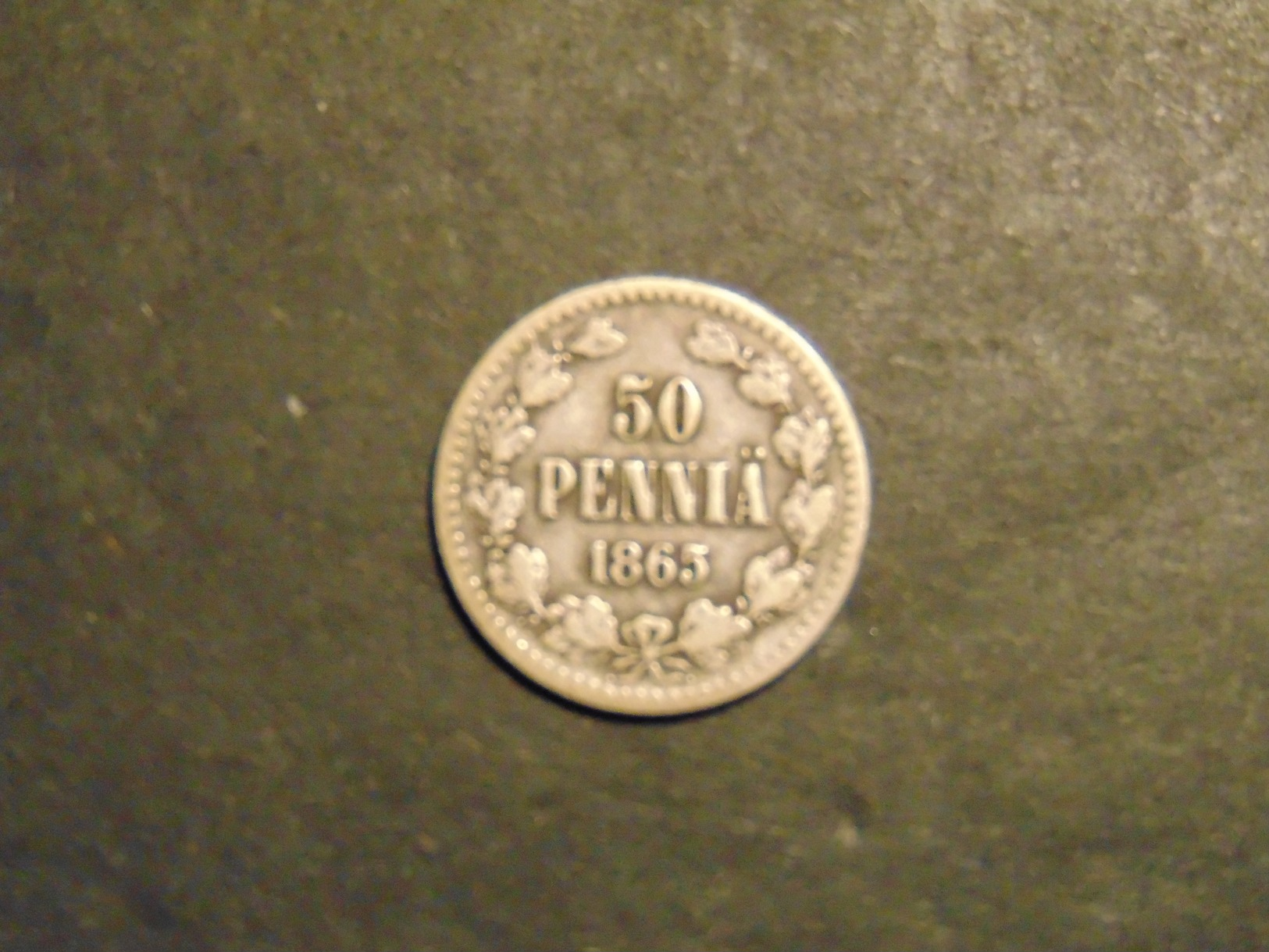 FINLANDE 50 PENNIA 1865 S ARGENT - Finlande