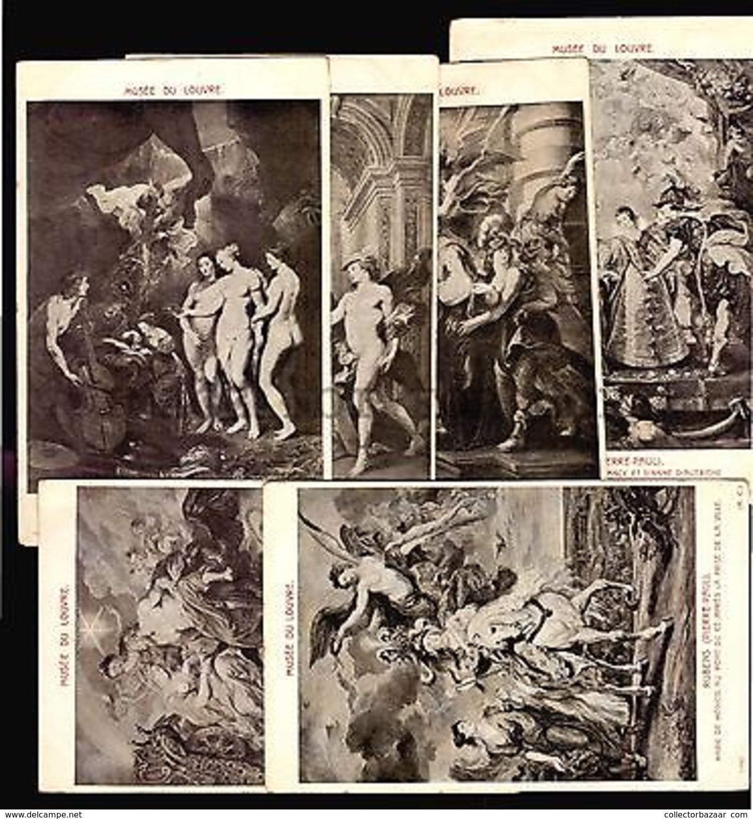 PETER PAUL RUBENS MUSE DU LOUVRE SET OF 20 VINTAGE CA 1900 POSTCARDS NUDES ART - Other & Unclassified