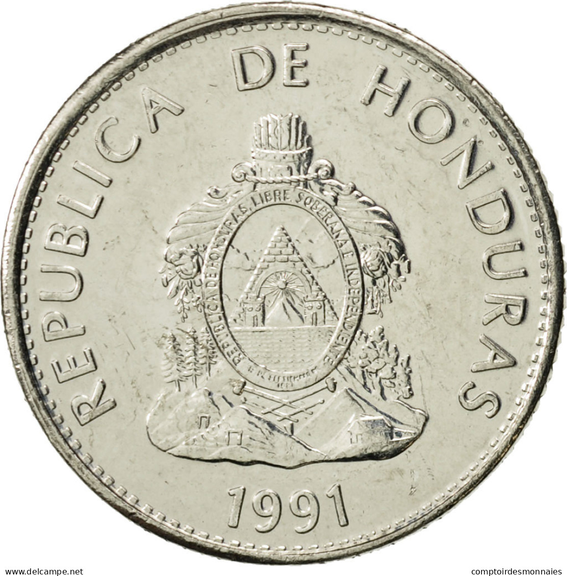 Monnaie, Honduras, 20 Centavos, 1991, SUP+, Nickel Plated Steel, KM:83a.1 - Honduras