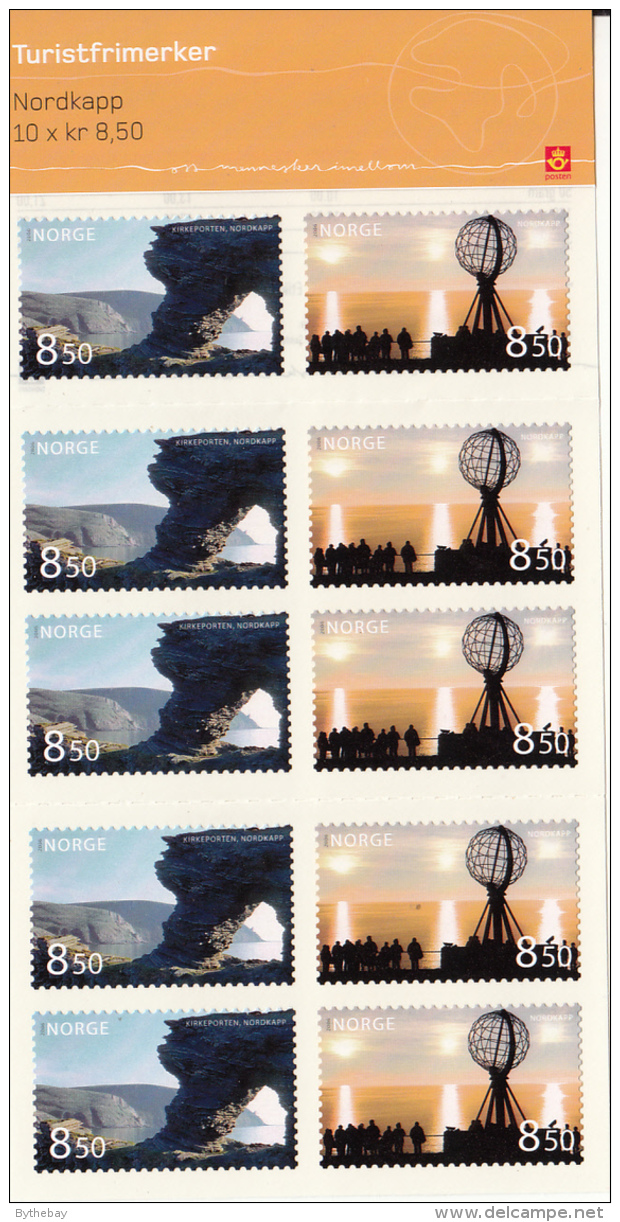 Norway 2006 Scott #1479a Booklet Pane Of 10 Kirkeporten Natural Arch, North Cape - Tourism - Unused Stamps