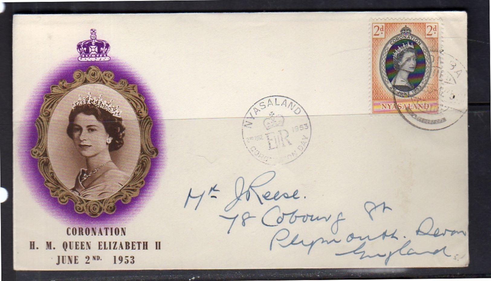 Nyasaland Coronation FDC 1953 (bg114) - Andere & Zonder Classificatie