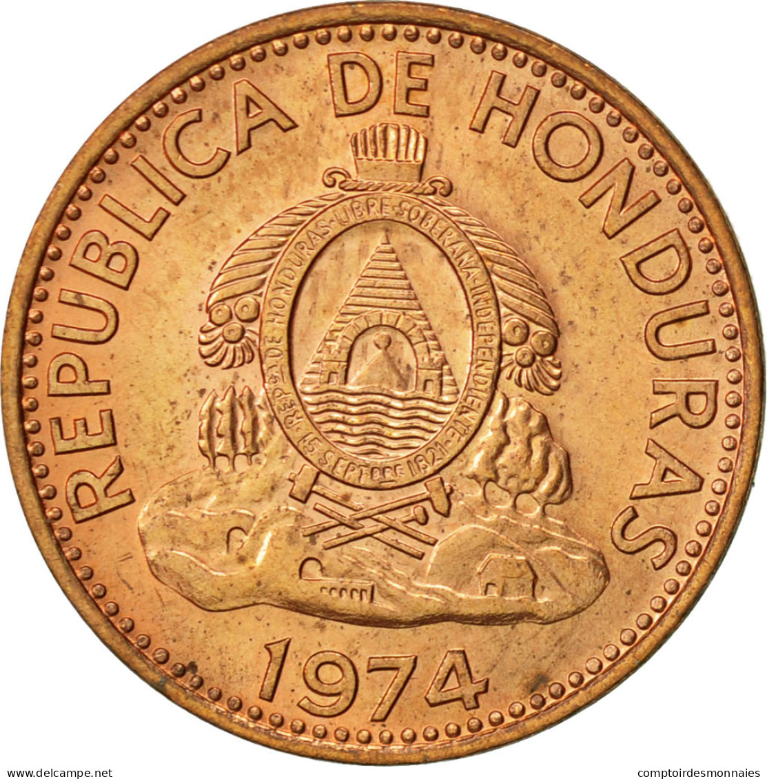 Monnaie, Honduras, Centavo, 1974, SUP, Copper Plated Steel, KM:77a - Honduras