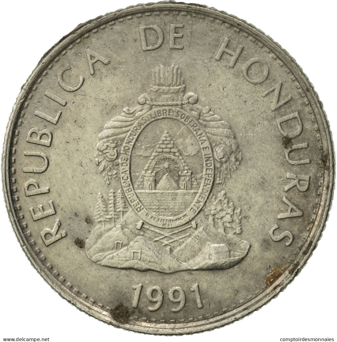 Monnaie, Honduras, 20 Centavos, 1991, TTB+, Nickel Plated Steel, KM:83a.1 - Honduras