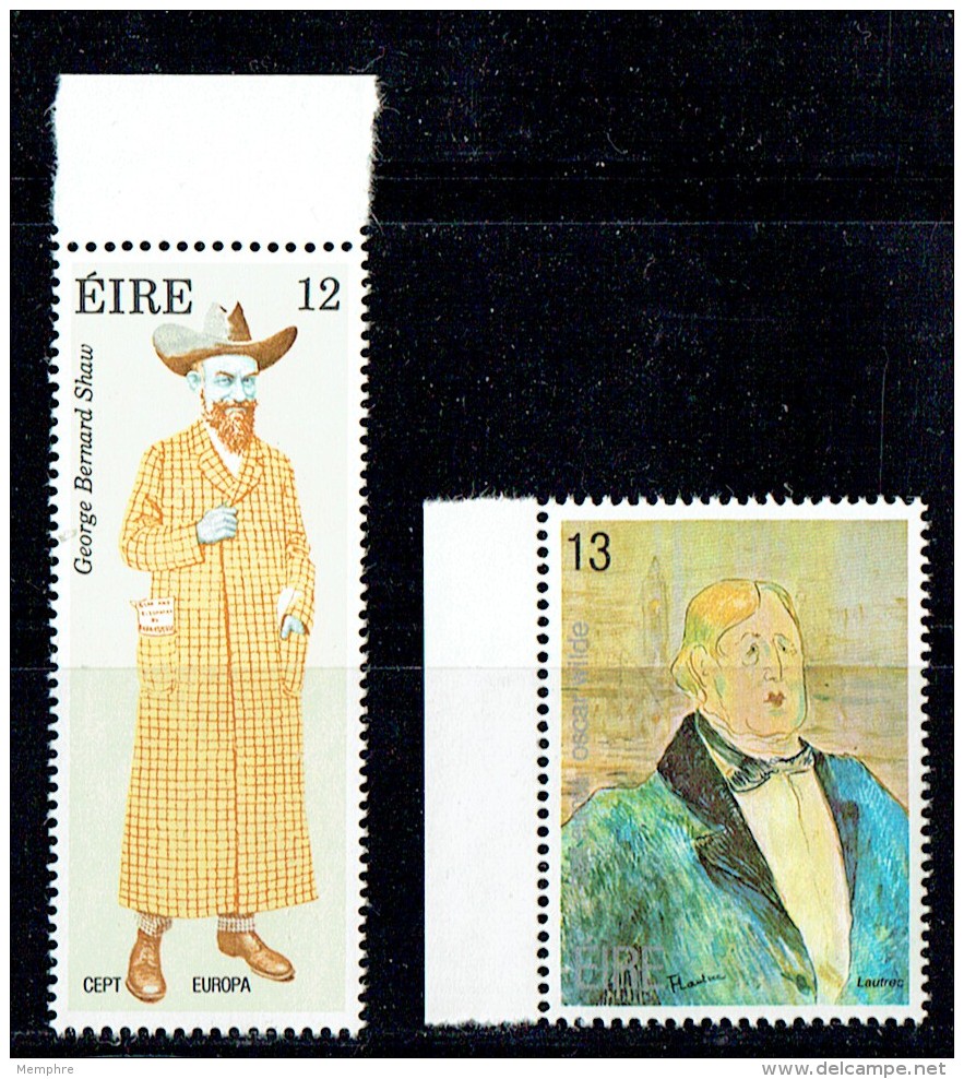 1980  Europa Set  Writers: Portraits: George Bernard Shaw, Oscar Wilde    MNH ** - Neufs