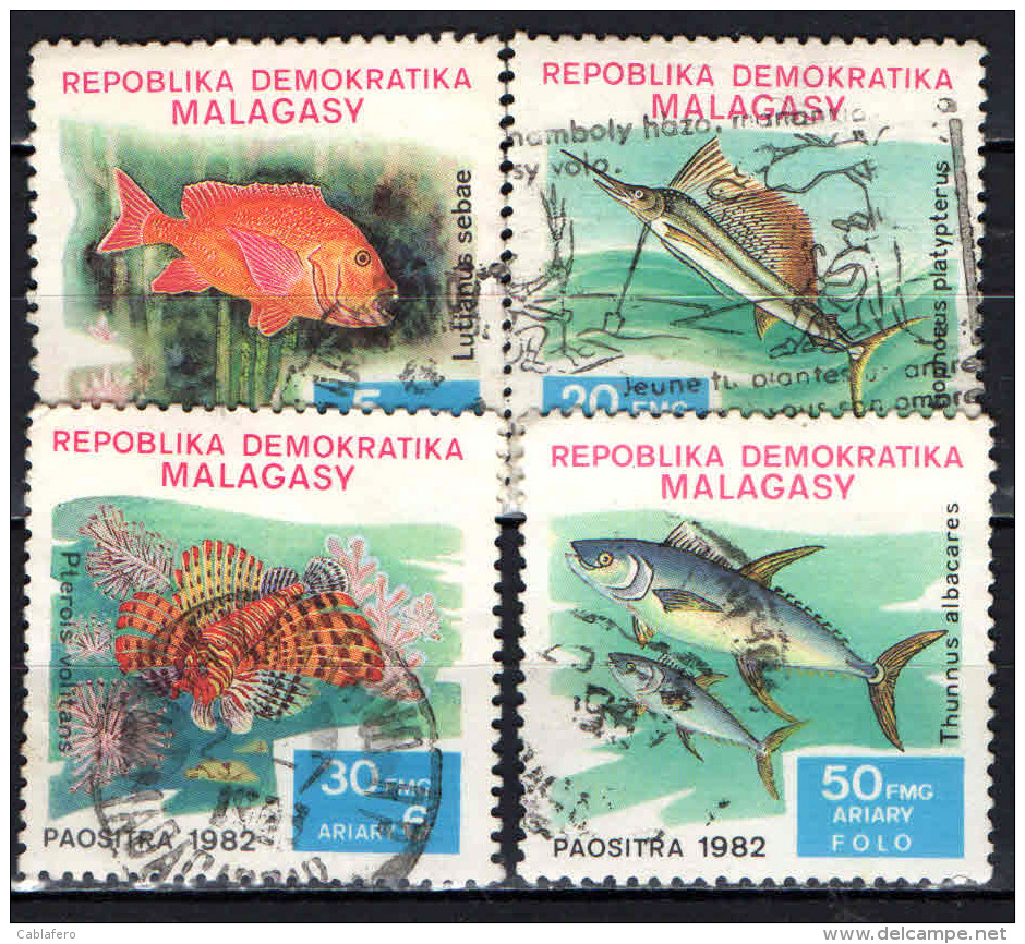 MADAGASCAR - 1982 - PESCI - FISHES - USATI - Madagaskar (1960-...)