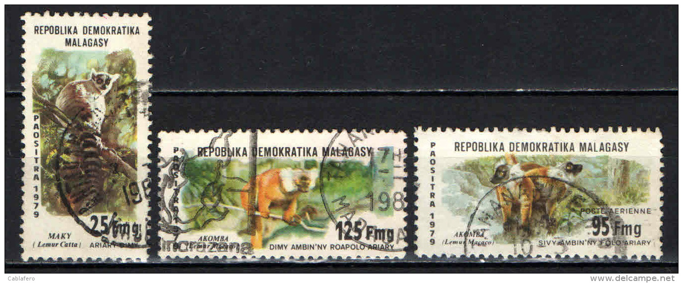 MADAGASCAR - 1979 - FAUNA DEL MADAGASCAR - USATI - Madagascar (1960-...)