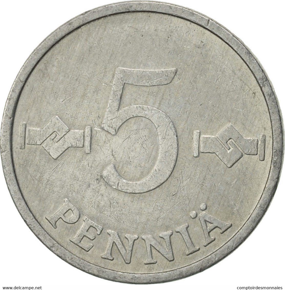 Monnaie, Finlande, 5 Pennia, 1977, TTB+, Aluminium, KM:45a - Finlande