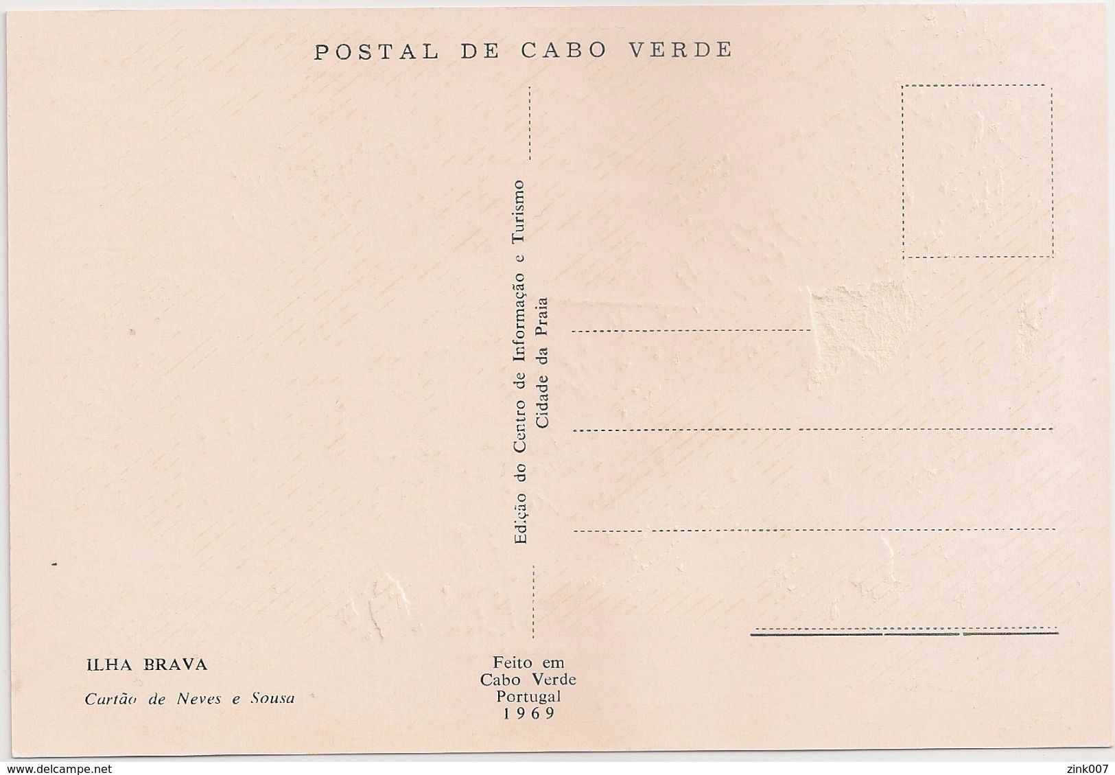 Postal Cabo Verde - Cape Verde - Ilha Brava - Carte Postale - Postcard - Gravura De Neves E Sousa - Cap Vert