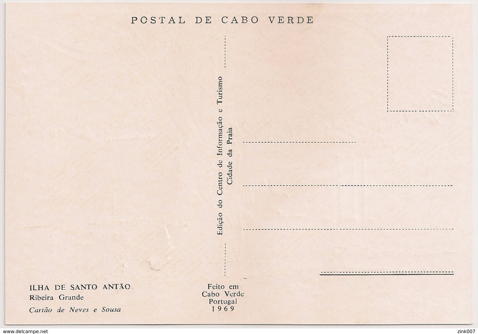 Postal Cabo Verde - Cape Verde - Ilha De Santo Antão - Ribeira Grande - Postcard - Gravura De Neves E Sousa - Cap Vert