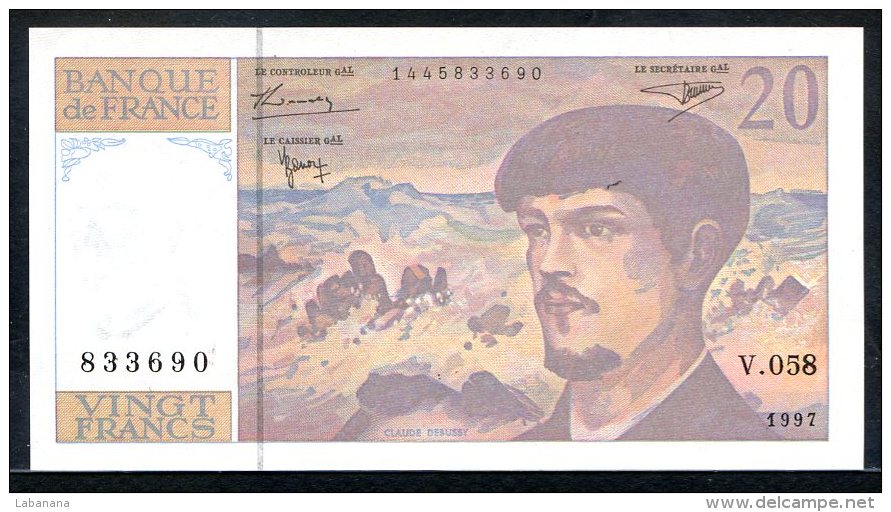 1-France Billet De 20 Francs 1997 V058 Neuf - 20 F 1980-1997 ''Debussy''