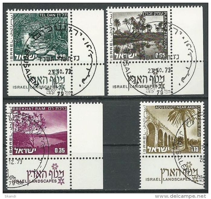 ISRAEL 1973 Mi-Nr. 598/01 X O Used - Aus Abo - Oblitérés (avec Tabs)