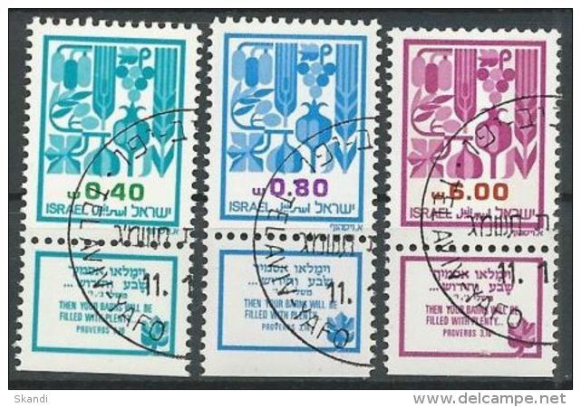 ISRAEL 1983 Mi-Nr. 917/19 O Used - Aus Abo - Gebruikt (met Tabs)