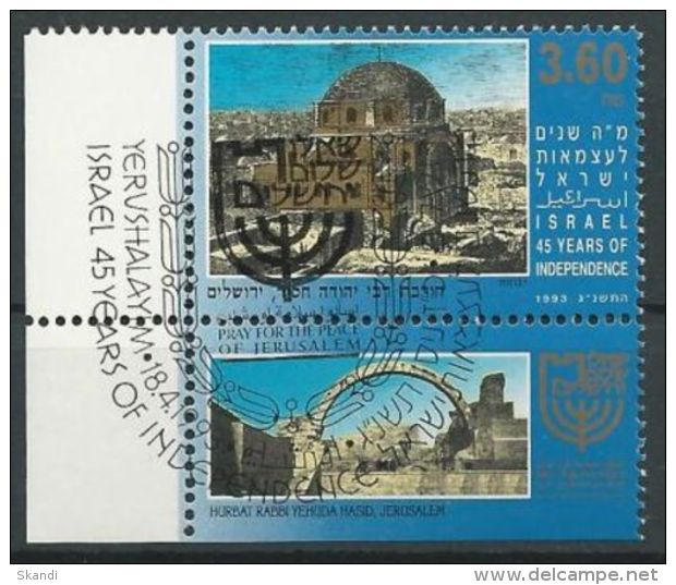 ISRAEL 1993 Mi-Nr. 1261 O Used - Aus Abo - Gebruikt (met Tabs)