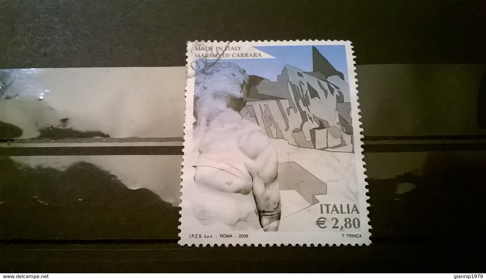 FRANCOBOLLO STAMPS ITALIA 2006 CON ANNULLO MARMO DI CARRARA MADE IN ITALY - 2001-10: Gebraucht