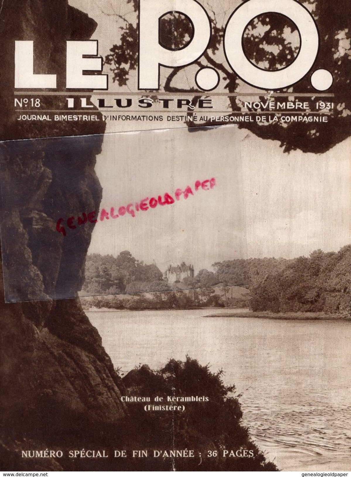 REVUE P.O.N° 18-1931-CHATEAU KERAMBEIS-RIO JANEIRO-DIEGE MAREGES-USSEL-COCHON TRUFFE-DELPEYRAT BONNEFON-ESPAGNE VALENCE - Spoorwegen En Trams