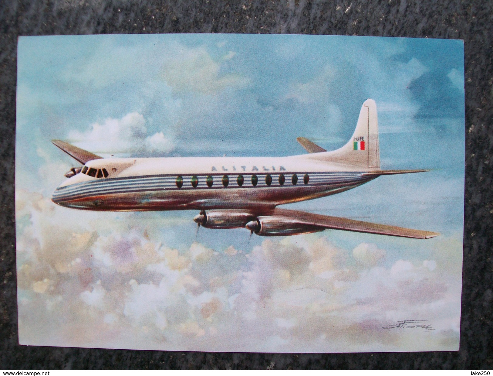 VICKERS VISCOUNT  ALITALIA  Compagnia Italiana DISEGNO Di FIORE - 1946-....: Moderne