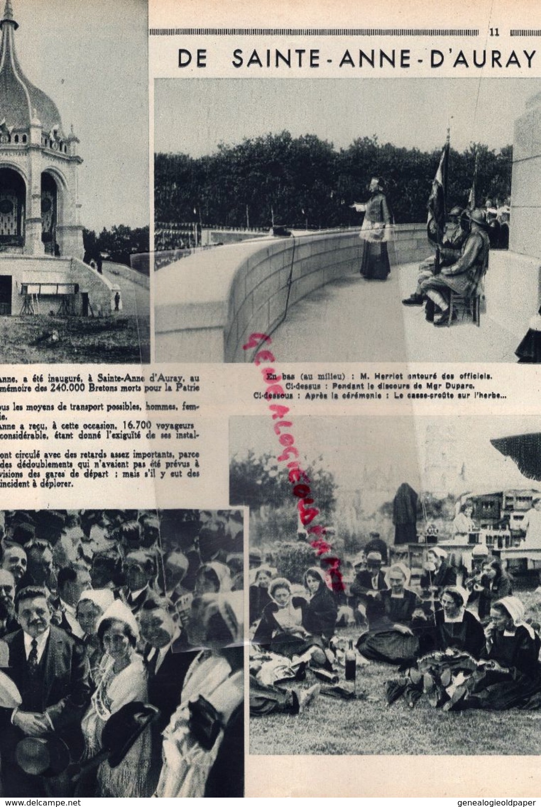 REVUE P.O.N° 23-1932-CHASSE CHIEN SOLOGNE-LA CERE-BELLE ISLE-QUIBERON-MOTO-SAINTE ANNE AURAY-PAQUEBOT EL KANTARA-