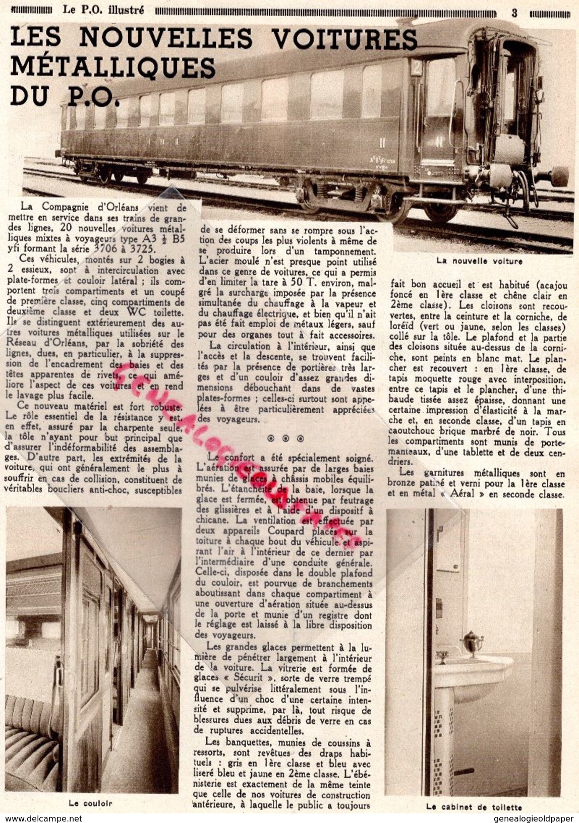 REVUE P.O.N° 22-1932-MADRID-AUBIN-ARGENTON-GARE-FORET-AUTOBUS-ASPERGES SOINGS-BLOIS-MAROC-FEZ-RABAT-MEKNES-CHAMPROSAY - Ferrovie & Tranvie