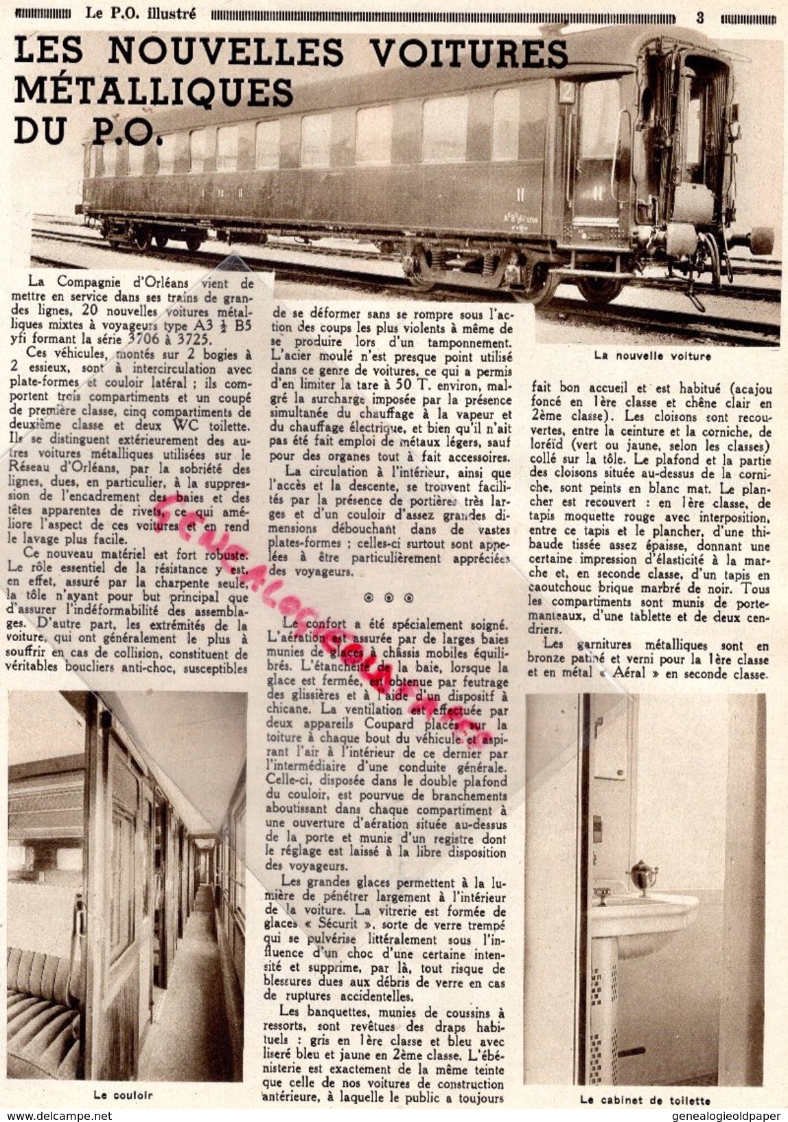 REVUE P.O.N° 22-1932-MADRID-AUBIN-ARGENTON-GARE-FORET-AUTOBUS-ASPERGES SOINGS-BLOIS-MAROC-FEZ-RABAT-MEKNES-CHAMPROSAY - Ferrocarril & Tranvías