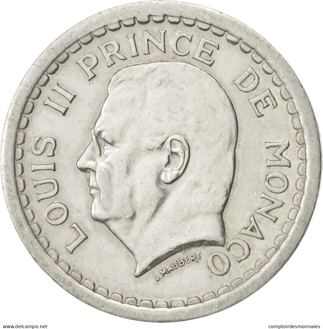 Monnaie, Monaco, 1 Franc, Undated (1943), TTB+, Aluminium, Gadoury:MC131 - 1922-1949 Louis II