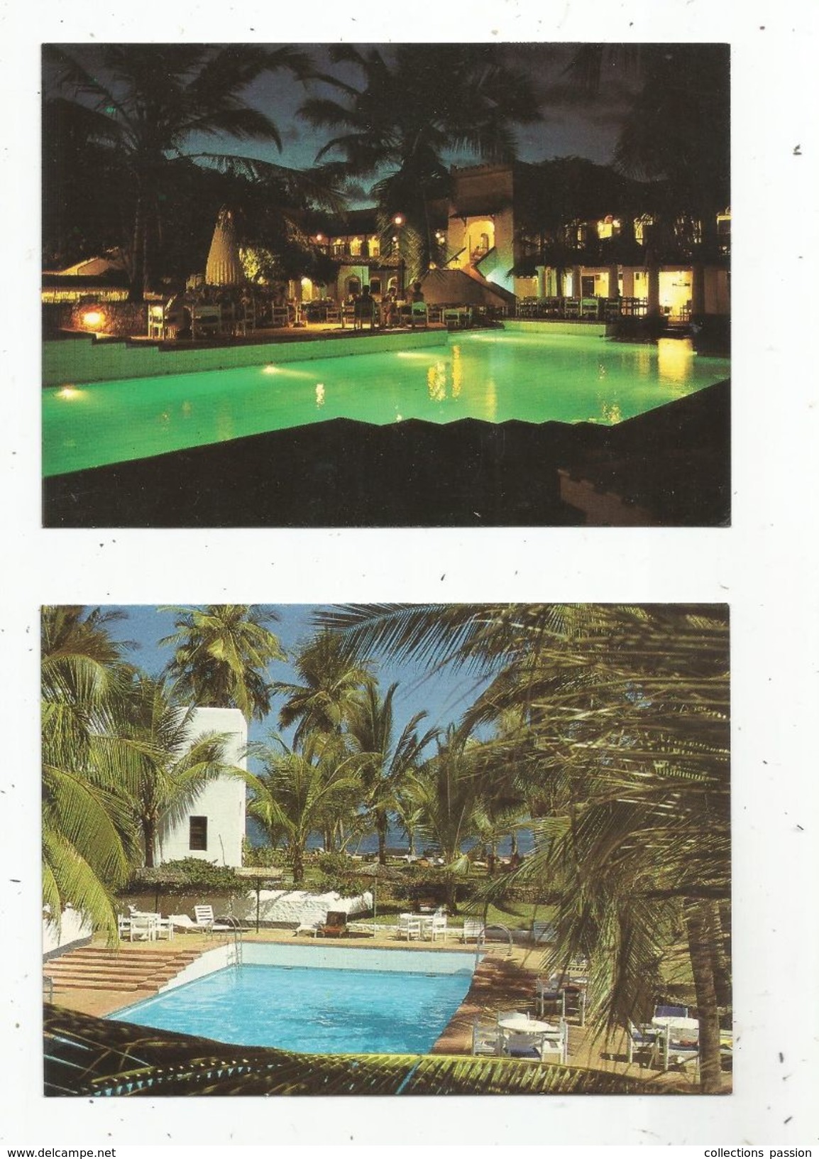 Cp , KENYA , MOMBASSA , Serena Beach Hotel  , Vierges ,  LOT DE 2 CARTES POSTALES - Kenya