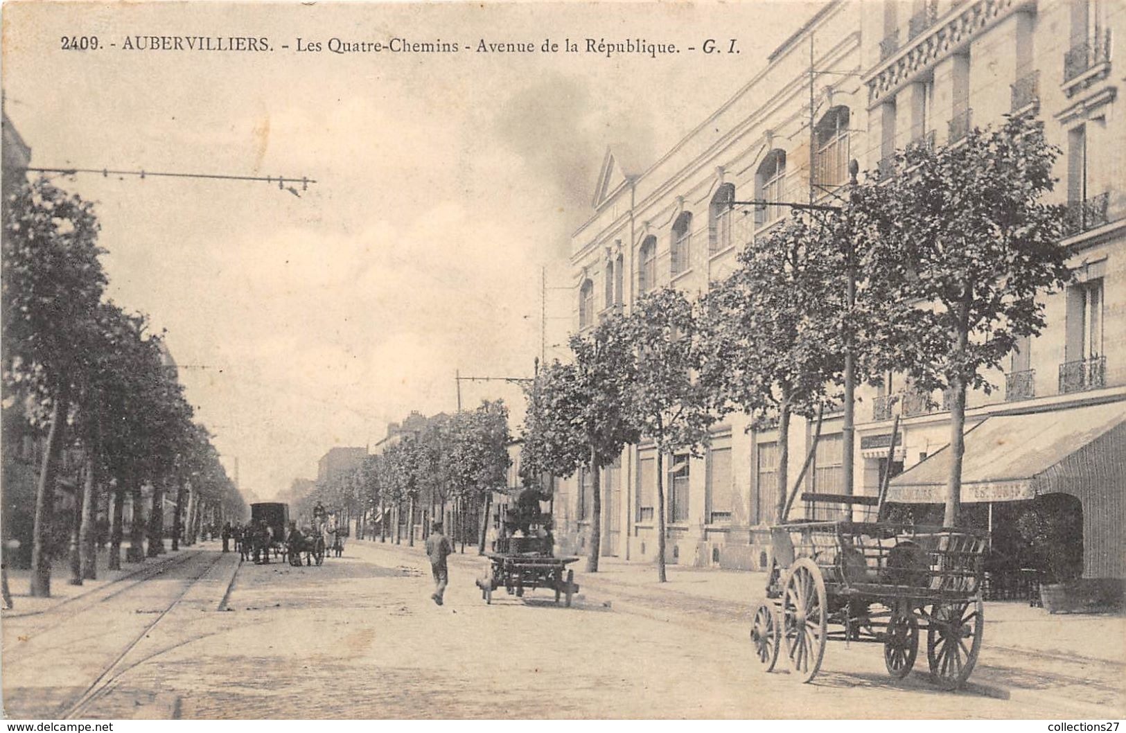 93-AUBERVILLIERS- LES QUATRE CHEMINS , AVENUE DE LA REPUBLIQUE - Aubervilliers