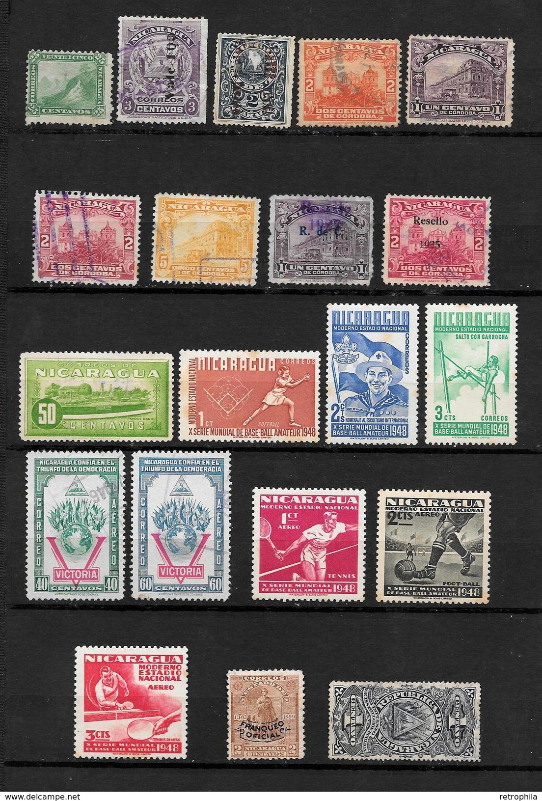 NICARAGUA - COLLECTION D'ANCIENS 1869 / 1949 - 20 Timbres Neufs Et Oblitérés - Nicaragua