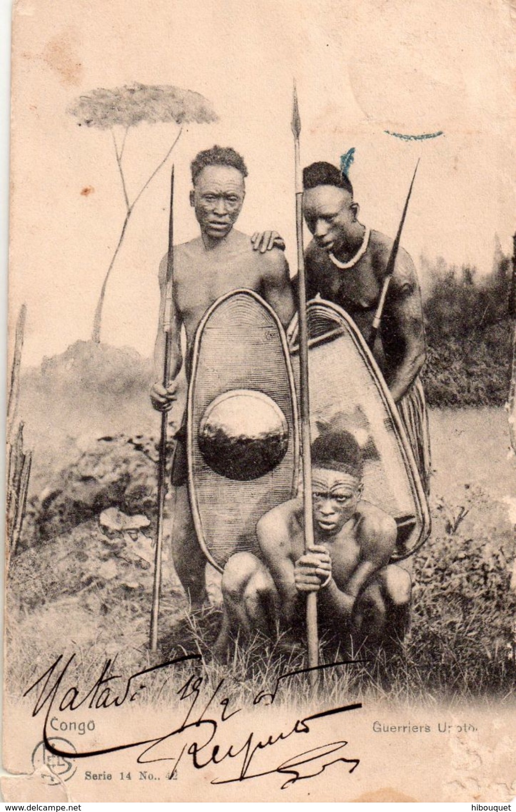 CPA, Congo, Trois Guerriers Upoto - Other & Unclassified