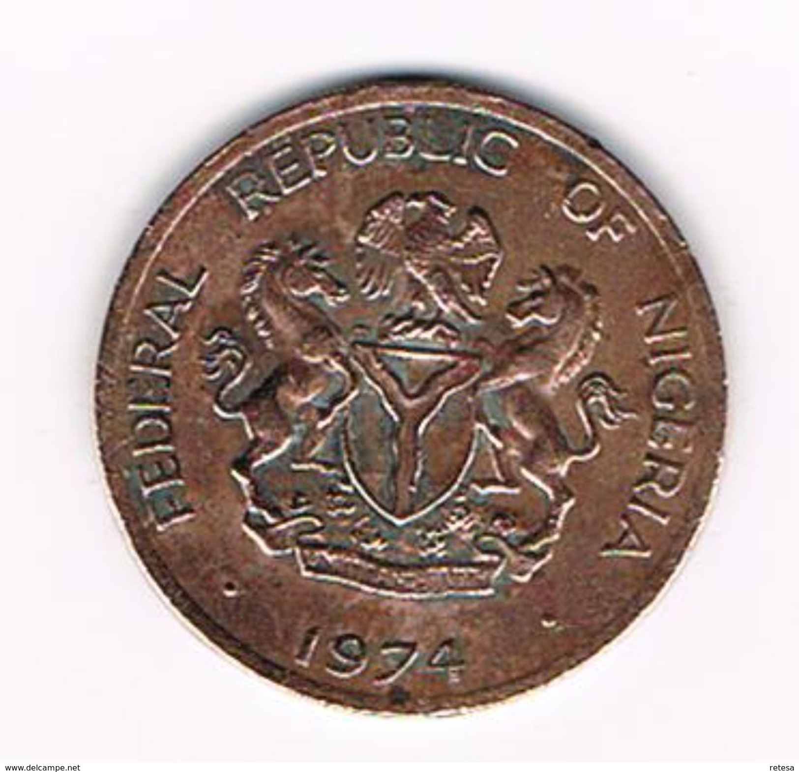 )  NIGERIA  1 KOBO  1974 - Nigeria