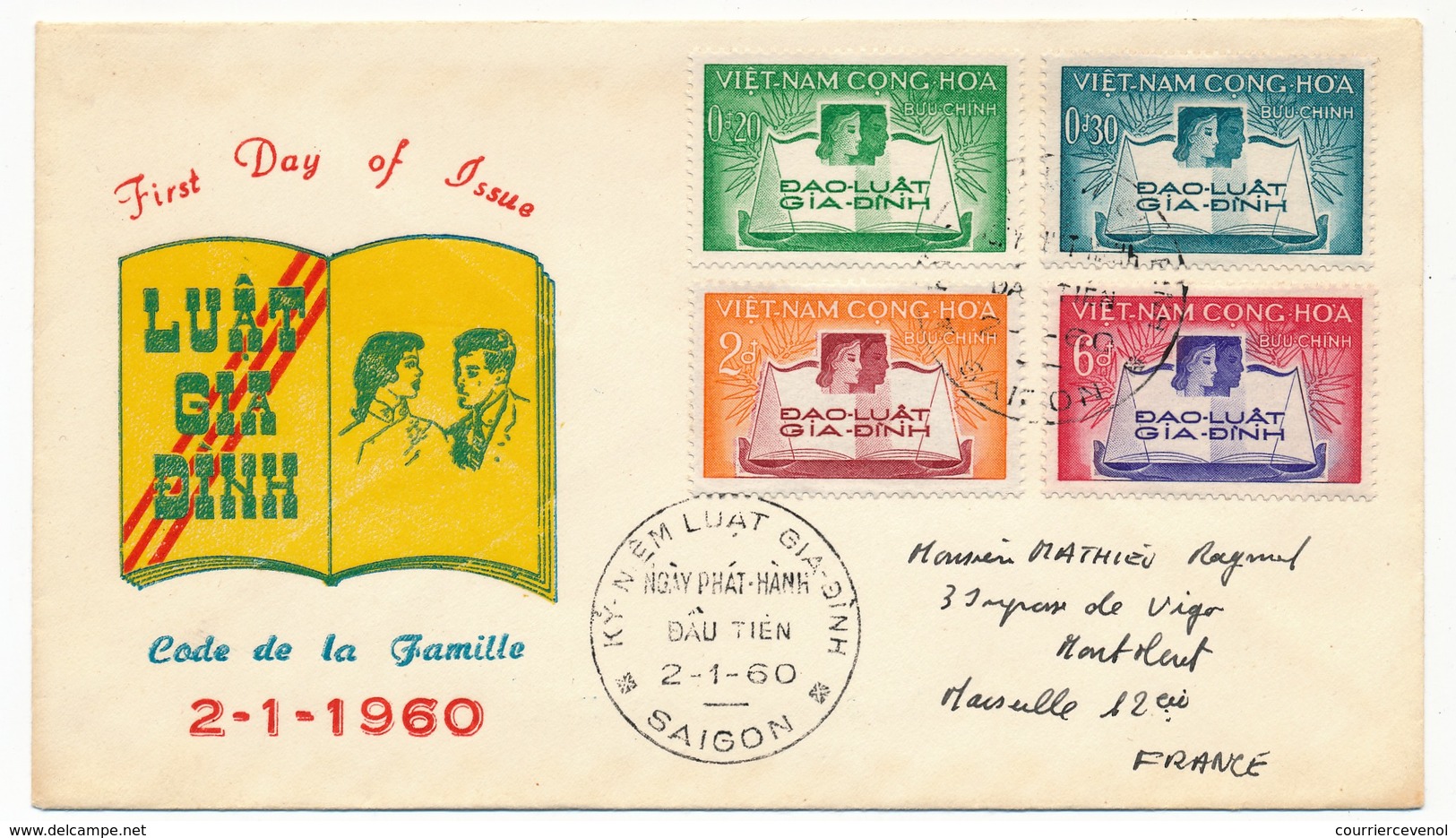 VIET-NAM - FDC - Code De La Famille - Saigon - 2/1/1960 - Vietnam