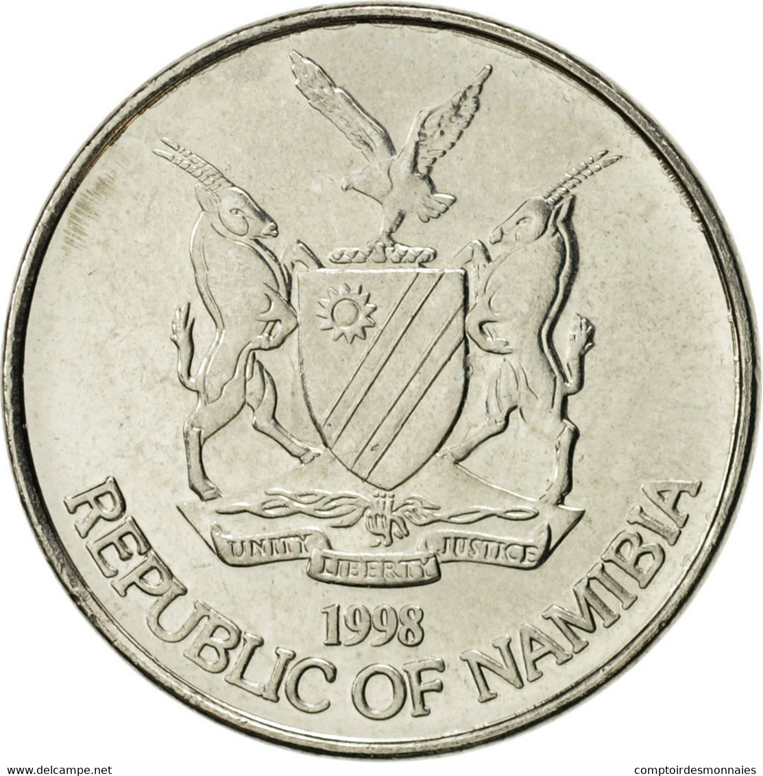 Monnaie, Namibia, 10 Cents, 1998, Vantaa, SUP, Nickel Plated Steel, KM:2 - Namibie