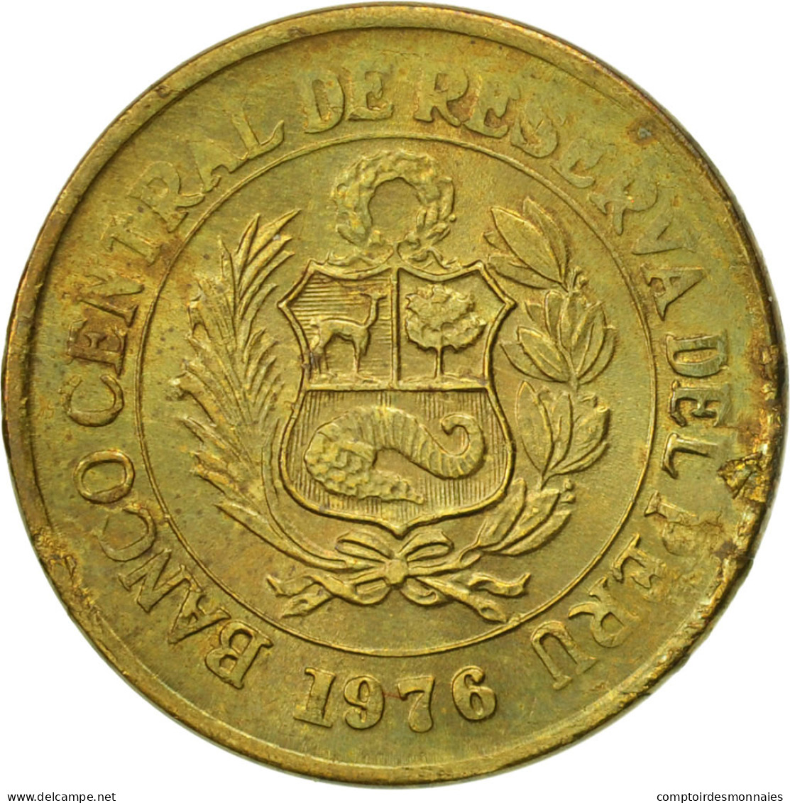 Monnaie, Pérou, 1/2 Sol, 1976, TTB+, Laiton, KM:265 - Pérou