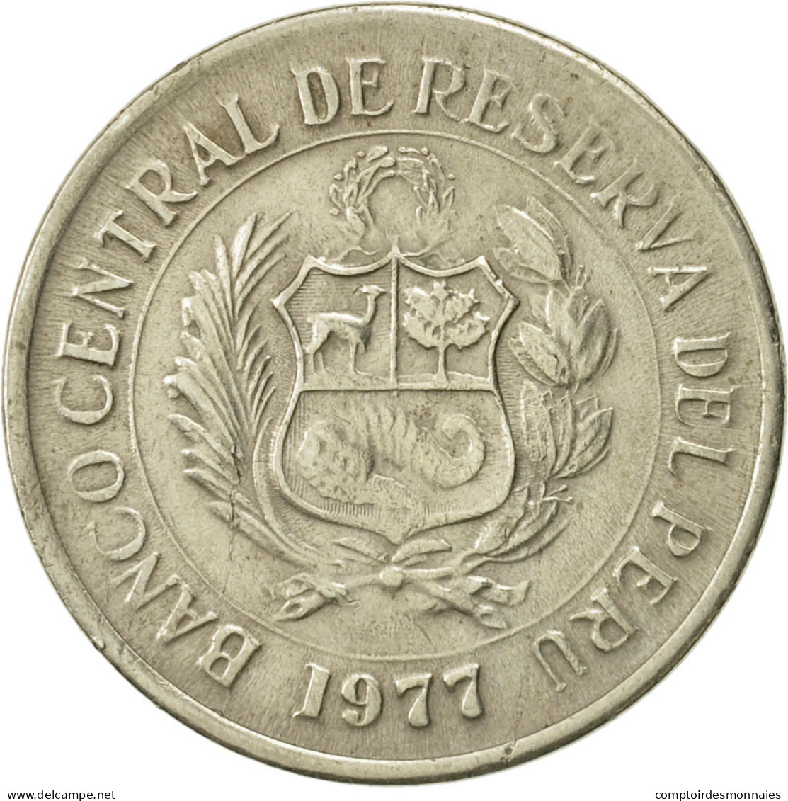Monnaie, Pérou, 5 Soles, 1977, TTB, Copper-nickel, KM:267 - Perú