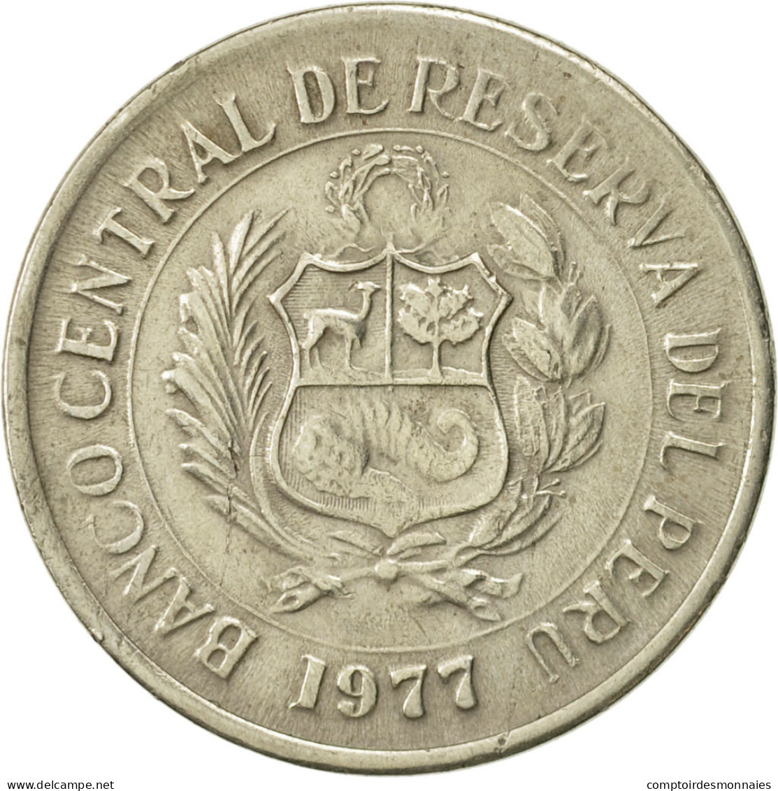 Monnaie, Pérou, 5 Soles, 1977, TTB, Copper-nickel, KM:267 - Pérou