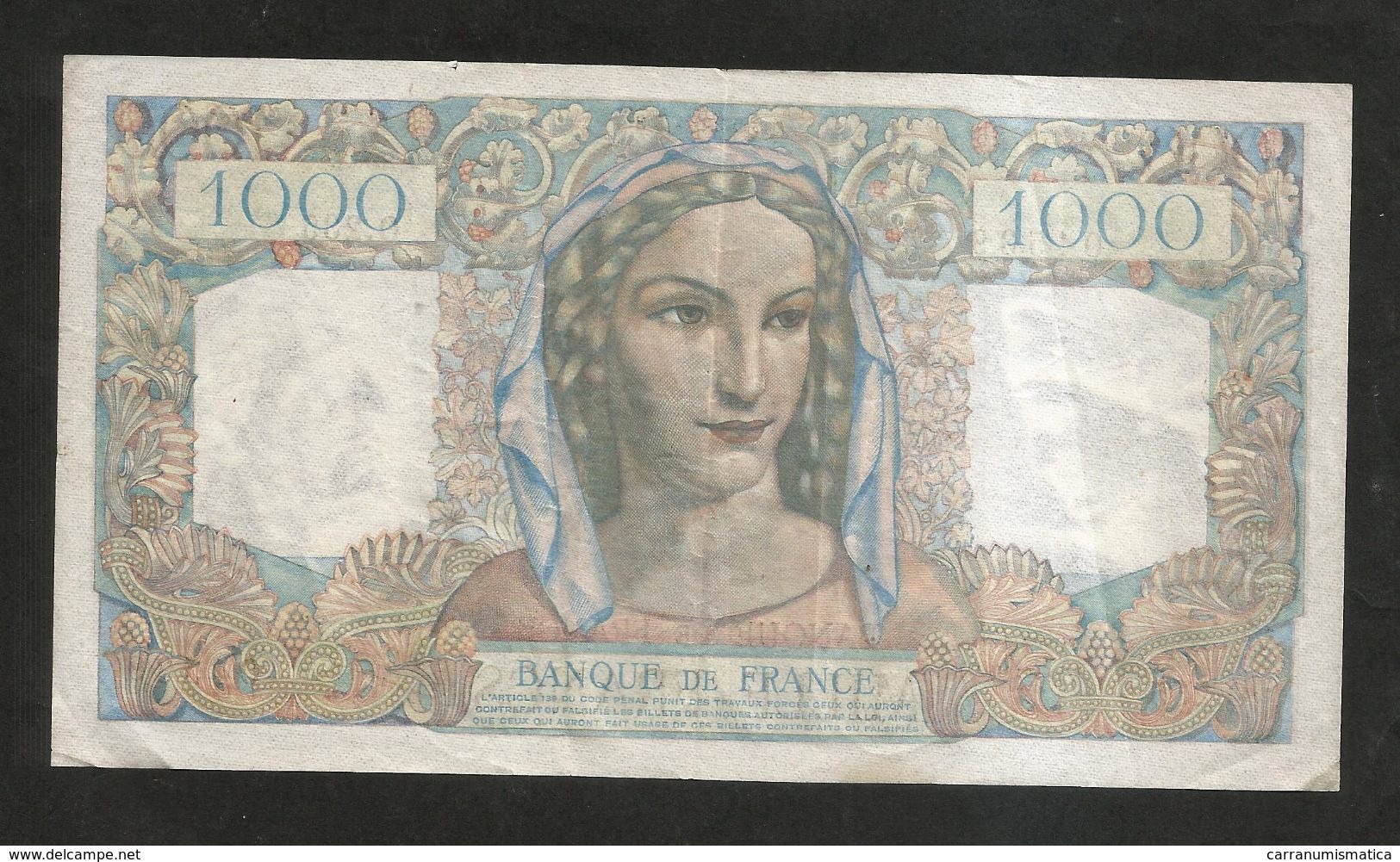 FRANCE - BANQUE De FRANCE - 1000 Francs MINERVE Et HERCULE - (T. 7 - 3 - 1946) - 1 000 F 1945-1950 ''Minerve Et Hercule''