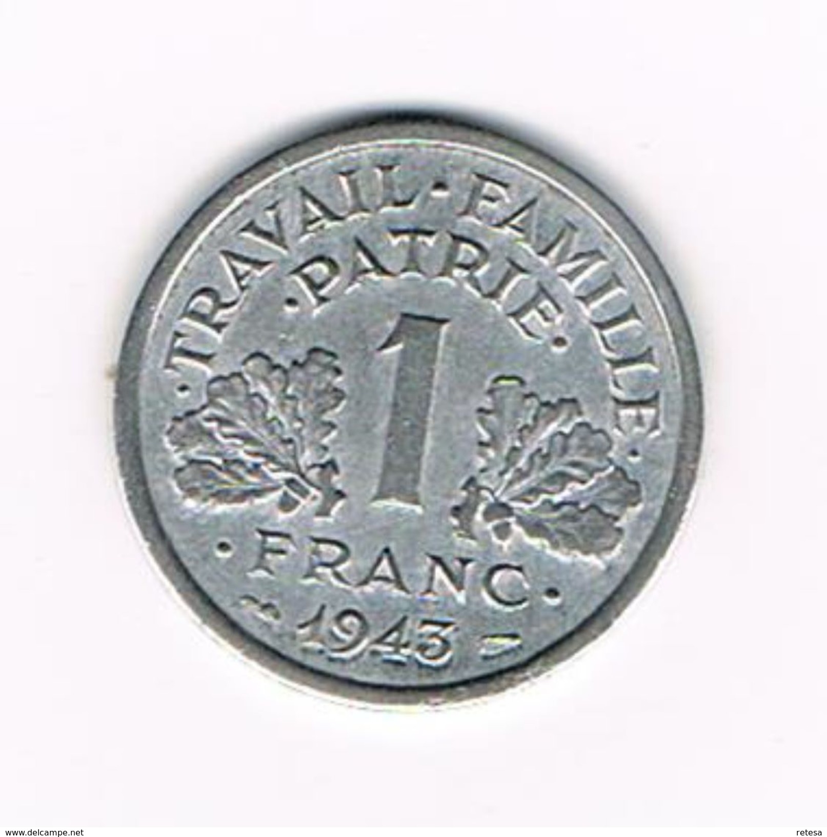 00 FRANKRIJK 1 FRANC 1943  VICHY - Otros & Sin Clasificación