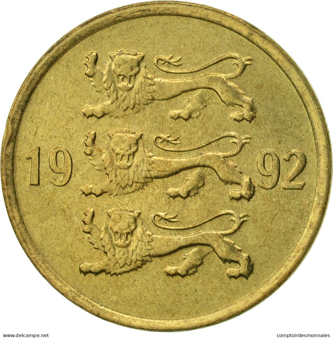 Monnaie, Estonia, 10 Senti, 1992, No Mint, TTB+, Aluminum-Bronze, KM:22 - Estonie