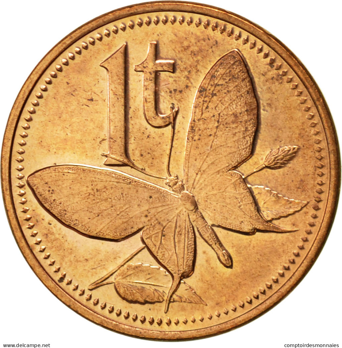 Monnaie, Papua New Guinea, Toea, 1995, SUP, Bronze, KM:1 - Papouasie-Nouvelle-Guinée