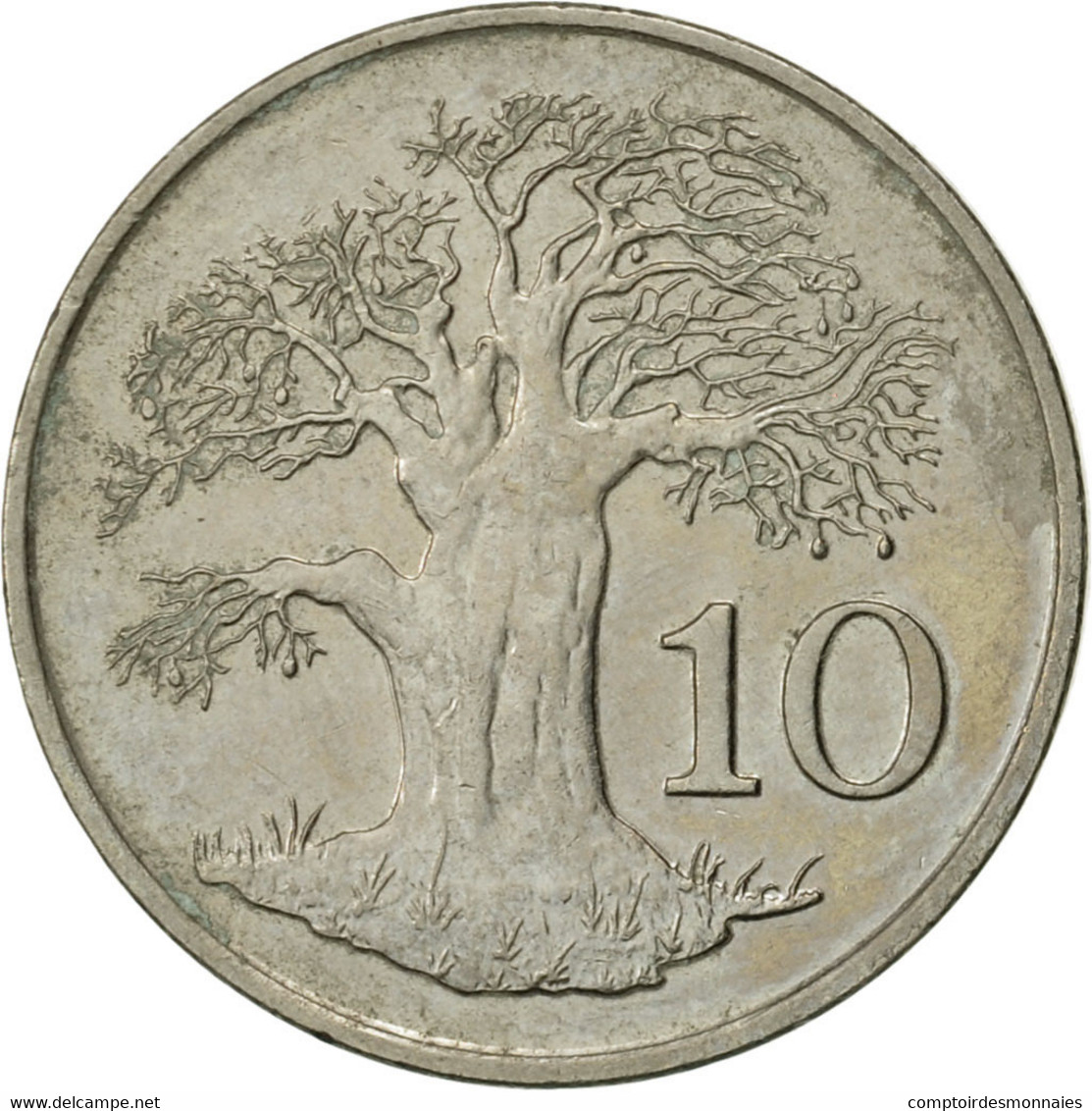 Monnaie, Zimbabwe, 10 Cents, 1991, TTB, Copper-nickel, KM:3 - Zimbabwe