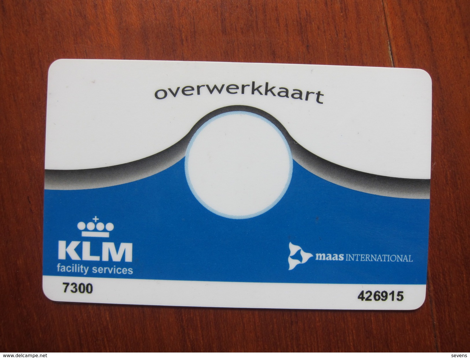 KLM Facility Services Magnetic Card,Airlines Flight Overtime Card - Autres & Non Classés