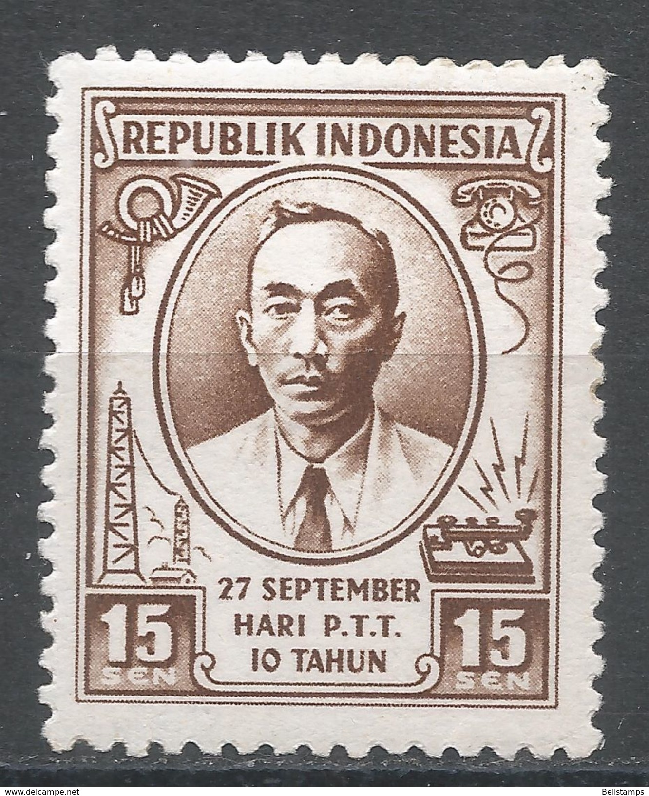 Indonesia 1955. Scott #414 (MNH) Mas Soeharto Postmaster General - Indonésie